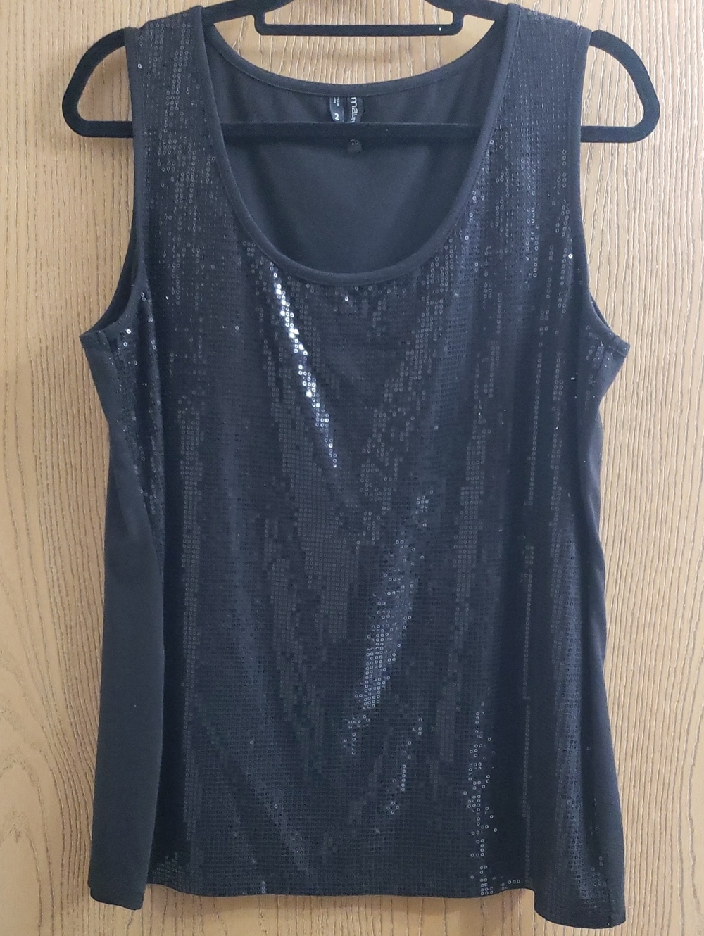 Black Sequin Camisole Tank Top - Sleek Evening Layer